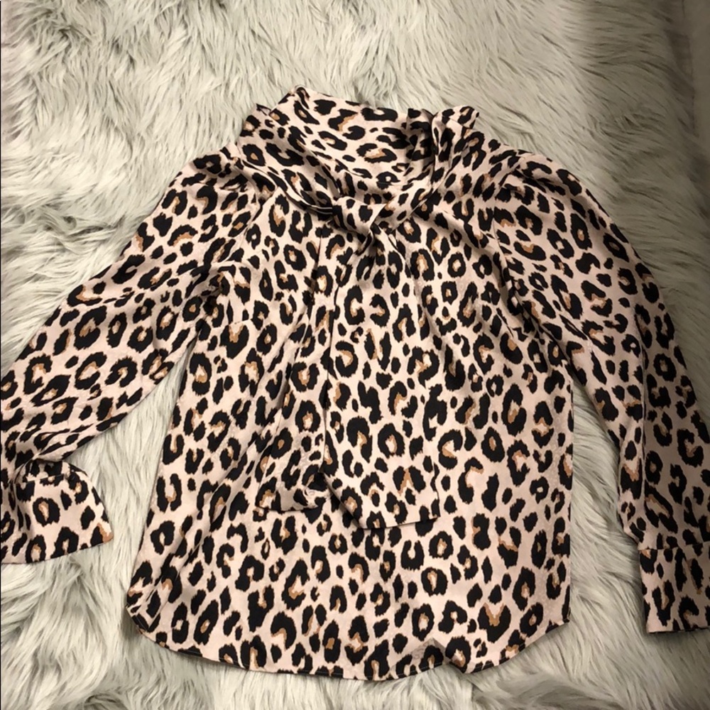 NWT Ann Taylor leopard print blouse